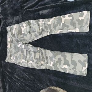 Phat Farm Camo Stretch Army Pants Jeans Vintage Y2K Green And Tan